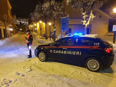 Novafeltria, la neve non ferma i controlli: una denuncia per guida in stato di ebrezza