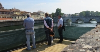 Ponte Tiberio, la Soprintendenza sul balcone di piazza Pirinela