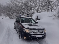 Neve, camion di traverso sulla Marecchiese. Temperature a -10