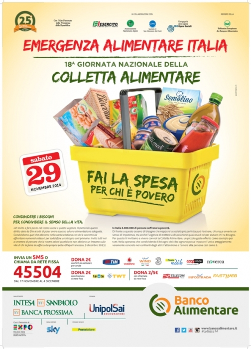 oggi è la giornata nazionale della colletta alimentare