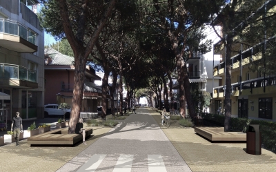 Riccione, lavori in viale San Martino